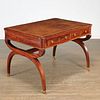 Regency leather inset mahogany writing table
