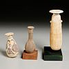 (2) Ancient Greek alabastra & Greco-Roman bottle