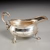 George IV sterling silver tripodal sauceboat