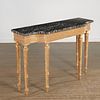 Nice Continental marble top giltwood console