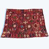 Red Uzbeki embroidered carpet
