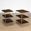 Maison Bagues, pair tiered side tables