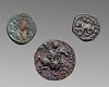Lot of 3 Ancient Islamic Seljuk of Rum Bronze coins c.12th century AD.