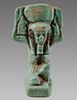 Ancient EGYPTIAN Faience god Shu Amulet Late Dynastic Period. 664-332 BCE. 