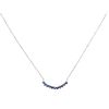 CHOKER WITH SAPPHIRES. 14K WHITE GOLD