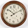 A Seth Thomas Mahogany and Brass Thirty Day Gallery Clock