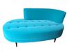 Mid Century Modern Style Chaise with Tufted Seat