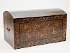 Chinese Export Style Black Lacquer Dome-Top Trunk