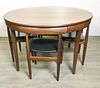 Danish Modern Dining Table and 4 Chairs