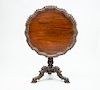 George III Style Carved Mahogany Tilt-Top Tripod Table
