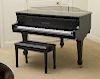 Kohler & Campbell Ebonized Wood Baby Grand Piano