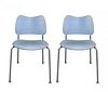 2 Stacking Chairs Made in Sweden by Lammhults Mobel AB