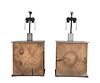 2 CABO Lamps by Laura Hunt, Solid Wood & Stainless