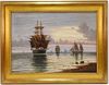 Vilhelm Bille Illuminated Maritime Painting