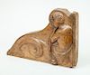 Continental Relief-Carved Walnut Architectural Bracket, 18th Century