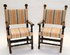 PR 19C. William & Mary Shell Crested Arm Chairs