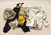 6PC Air National Guard Silver Fire Suit and Helmet