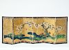 Japanese Six-Fold Table Screen, 19th Century