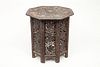 Indian Carved Hardwood Octagonal-Top Table