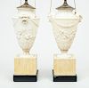 Pair of Neoclassical Style Pottery Vase Lamps