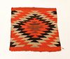 Navajo Red and Brown Geometric Flat Weave Rug