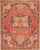 SENNEH WEAVE ANTIQUE PERSIAN SERAPI RUG Size: 9 ft 9 in x 11 ft 11 in