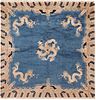 ANTIQUE CHINESE DRAGON CARPET, 5 ft 11 in x 6 ft 1 in