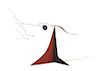 * Alexander Calder, (American, 1898-1976), The Long Brass Tail on Black and Red, 1956