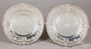 Pair of sterling silver plates