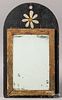 Small painted pine mirror, late 19th c.
