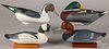 Six carved and painted duck decoys, etc.