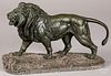 Paul Delabrierre patinated bronze lion