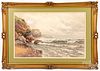 Watercolor coastal scene by George Breidling