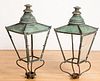 Pair of large copper lanterns, late 19th c.