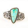 Native American Royston Turquoise Sterling Silver Cuff