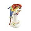 French Porcelain Parrot Sculpture
