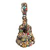 Small Jewelry Encrusted Guitar Tabletop Sculpture