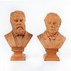 Pair Of Ceramic Busts, Hartington And Chamberlain