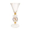 Venetian Art Glass Hand Blown Swan Stemware Wine Goblet