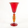Venetian Art Glass Hand Blown Stemware Red Wine Goblet