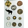 A Small Card Of Assorted Material Assorted Animal Buttons