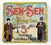 Sen-Sen Chewing Gum embossed tin advertising sign