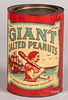 Giant Salted Peanuts advertising tin, ten pounds