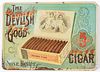 Devlish Good Cigar tin advertising sign
