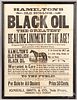 Hamilton's Old English Black Oil broadside