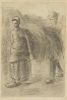 Camille Pissarro, (American, 1830-1903), Paysans portant du foin, 1900
