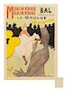 * Henri de Toulouse-Lautrec, (French, 1864-1901), Moulin Rouge, La Goulue (plate 122 from les maitres de l'affiche)