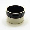 Two-toned Brown and White Stoneware Butter Jar