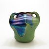 Vintage Ceramic Pottery Iridescent Lustre Handled Vase