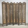 Chinese Seven Panel Wood Screen